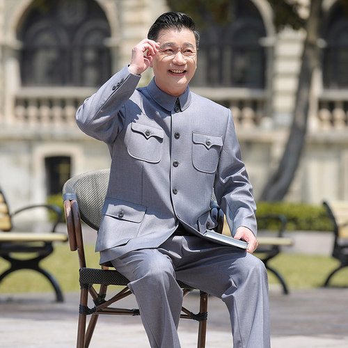 春秋精品中老年中山装外套中国风