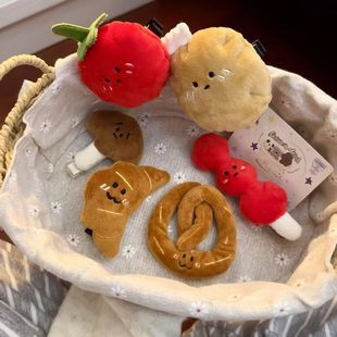 食玩发夹趣味面包房毛绒公仔发卡可爱搞怪少女碎发夹刘海夹发饰女