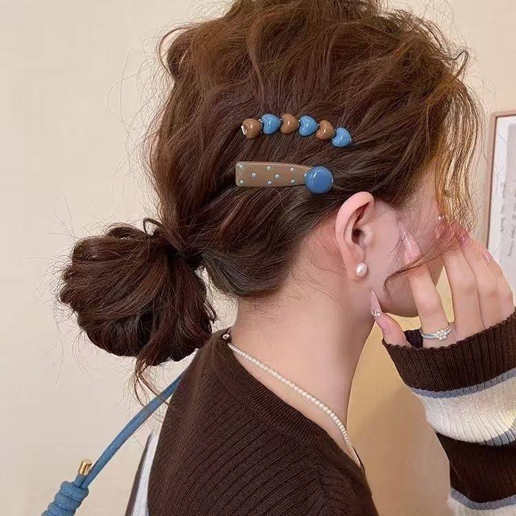 海盐奶咖~发夹女爱心边夹前额一字发卡碎发刘海夹子头饰2025新款,饰品/流行首饰/时尚饰品新,发饰,淘宝优惠券,粉丝福利购,淘宝优惠卷