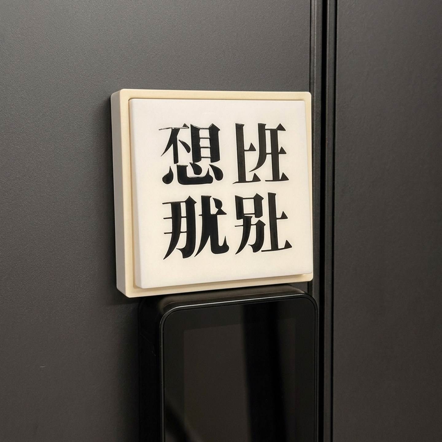 不想上班智能门锁装饰摆件玄关入户门把手磁吸小夜灯上班解压神器图片