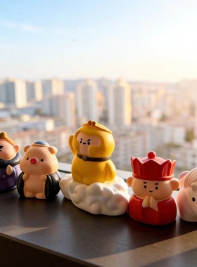 卡通西游记师徒四人桌面摆件