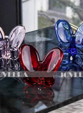 轻奢水晶蝴蝶摆件高级感客厅玄关装饰品创意家居饰品乔迁新居礼物