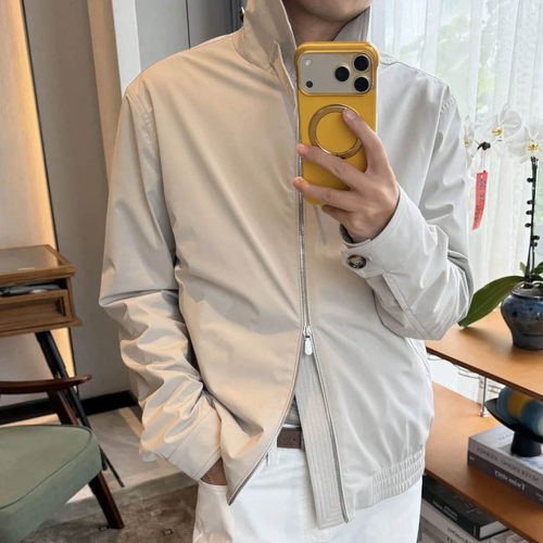 老钱风EHHCLA复古哈灵顿夹克外套
