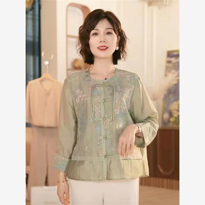 妈妈夏装新款中国风上衣