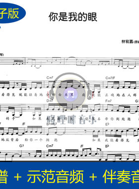 【单簧管】你是我的眼 独奏带歌词流行曲单簧管谱 示范+伴奏c0029