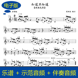 知道不知道 大提琴曲谱 陕西民歌大提琴谱 送示范伴奏音频 v238