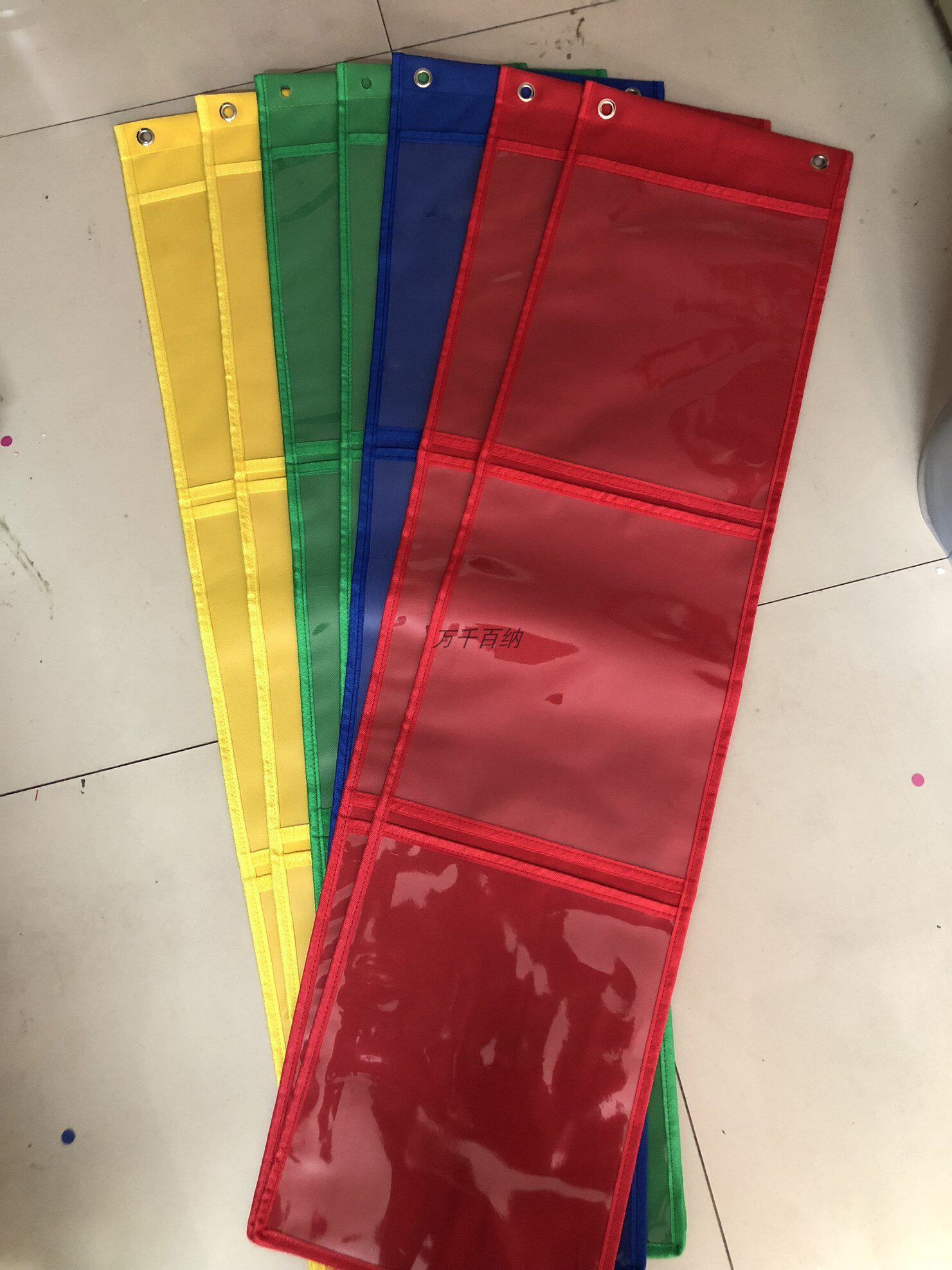 定制3格a4竖版透明收纳挂袋