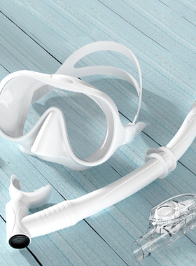 浮潜面罩水下呼吸器潜水镜全干式/湿式硅胶呼吸管潜水面镜套装