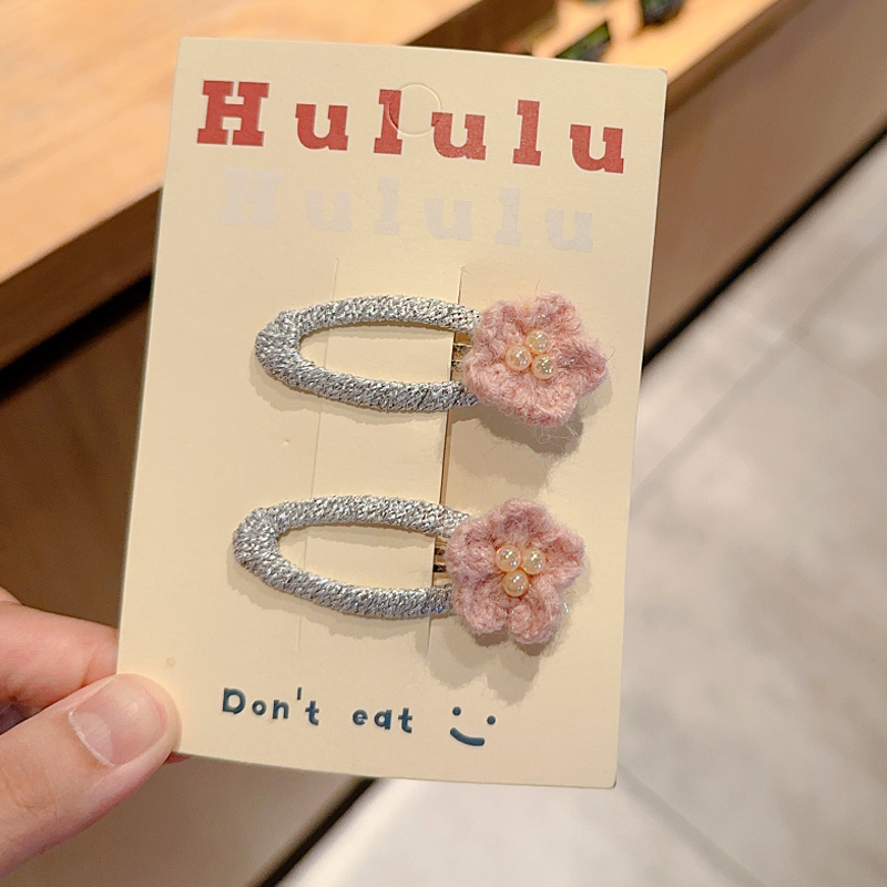 韩版樱花发饰儿童花朵刘海夹宝宝可爱碎发边夹儿童小清新小花发夹