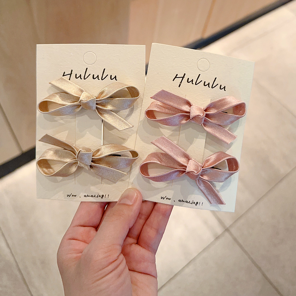 宝宝刘海发夹蝴蝶结公主头饰女童发卡碎发侧边夹质感发圈儿童头绳