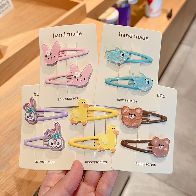 儿童星黛露发夹女童头饰宝宝卡通动物可爱BB夹刘海碎发夹少女对夹