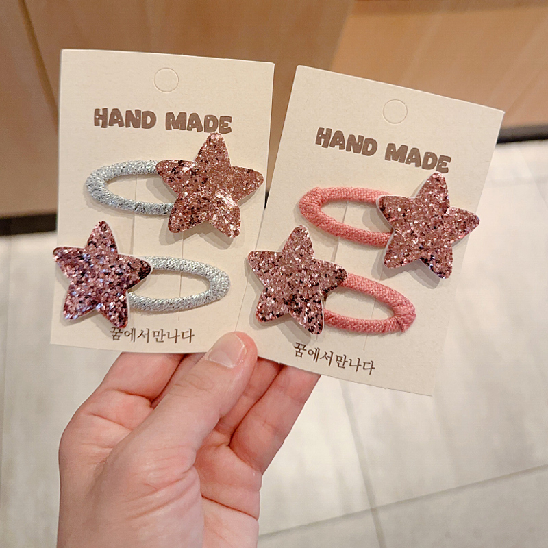 细闪亮片星星儿童发夹简约百搭女童BB夹刘海夹小女孩发卡星星头饰