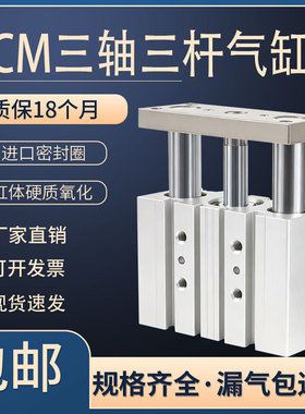 TCM三轴三杆气缸12/16/20/25/32/40/50/63X30-60/70-100-175X250S