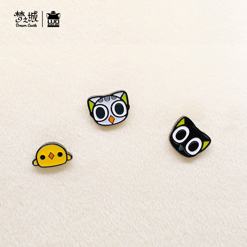 正版罗小黑战记徽章胸针卡通合金金属动漫周边比丢黄受猫儿童饰品