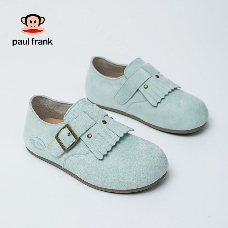 大嘴猴女鞋流苏勃肯鞋女浅蓝色圆头2026春秋季单鞋休闲百搭一脚蹬,女鞋,勃肯鞋/软木鞋,淘宝优惠券,粉丝福利购,淘宝优惠卷