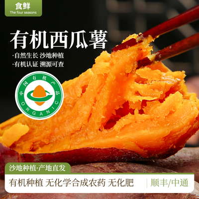 有机红薯西瓜红有机认证软糯香甜粗粮蒸煮地瓜番薯孕妇宝宝辅食