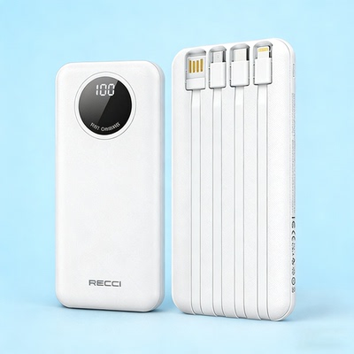 Recci四线合一数显快充充电宝