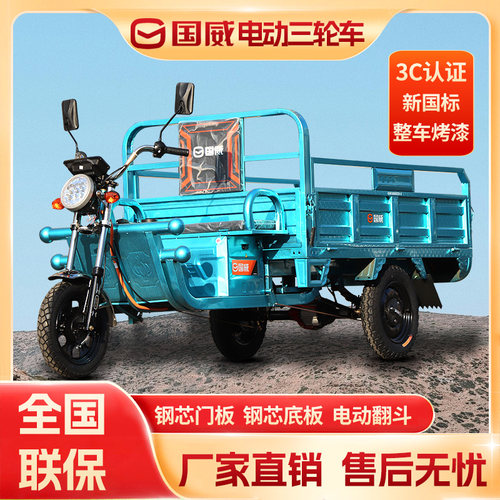 国威爬坡农用家用载货电动三轮车