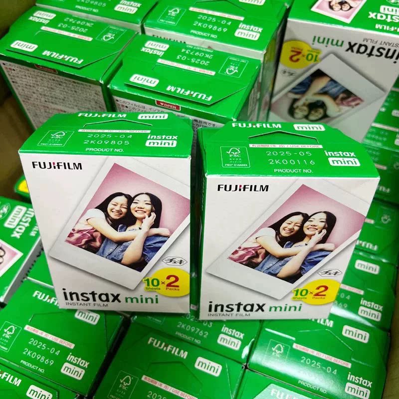 【富士】20张mini拍立得相纸instax相机通用白边盒装mini相纸图片