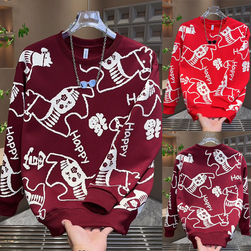 新年潮牌打底衫贺岁男士ins卫衣