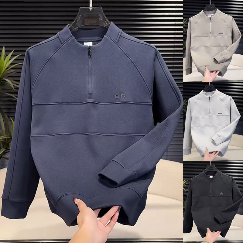 网红同款云朵绒高级感半拉链卫衣男潮牌设计宽松休闲百搭休闲体恤