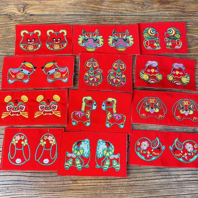 十二生肖香包梵椿diy香包绣片