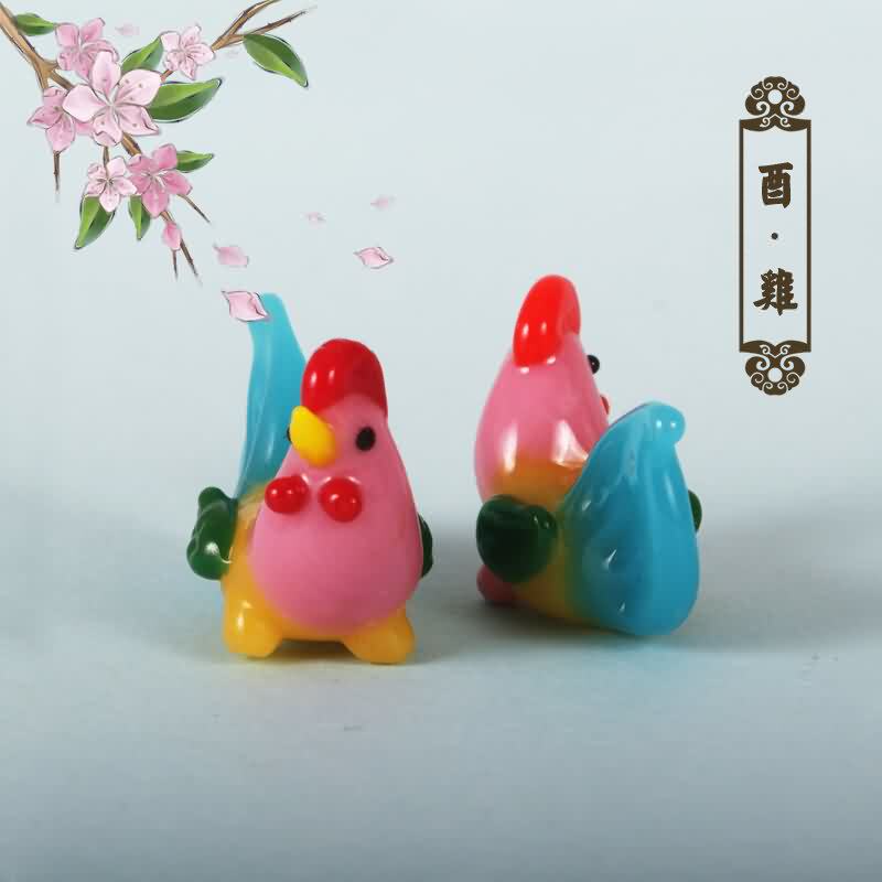 山水名物十二生肖手工琉璃珠 DIY手链项链配件散珠吊坠