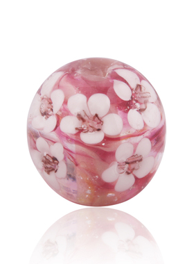 新款日式琉璃珠  星星珠 海景珠  多彩五瓣花琉璃珠 16mm RJP005