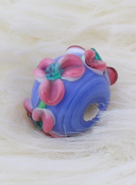 复古经典紫色琉璃珠diy 天运饰品XK364