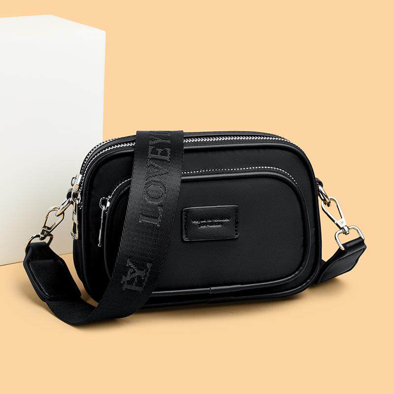 高级感牛津布小方包女2025新款多层手机零钱包百搭单肩斜挎妈妈包