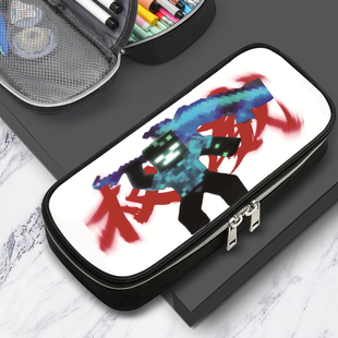 我的世界权威笔袋男小学生多隔层大容量卡通文具盒女新款铅笔收纳