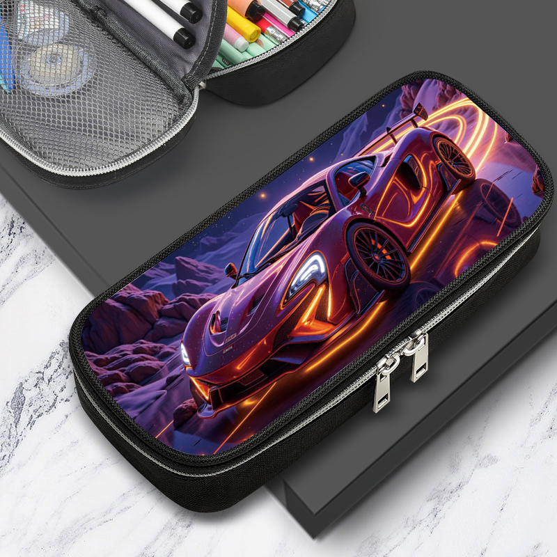 赛车跑车学生文具盒防水拉链笔袋