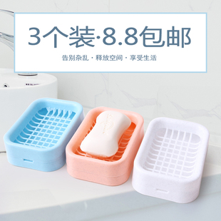 肥皂盒香皂盒沥水双层洗衣皂盒大号创意手工皂架子浴室 肥皂架