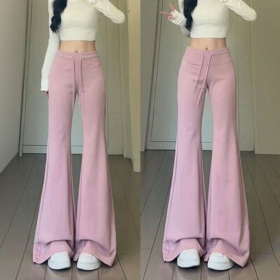 垂感春季马蹄新款高腰修身2026