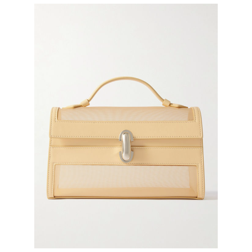 savette Symmetry Pochette 皮革网纱手提包女女夏送女友包包腋