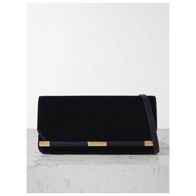 VICTORIA BECKHAM 202 皮革饰边天鹅绒手包女送女友耐用包包腋