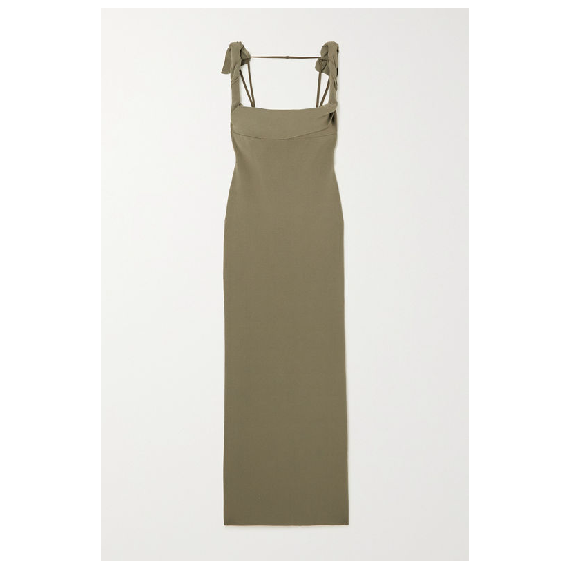 jacquemus 露背弹力针织超长连衣裙女