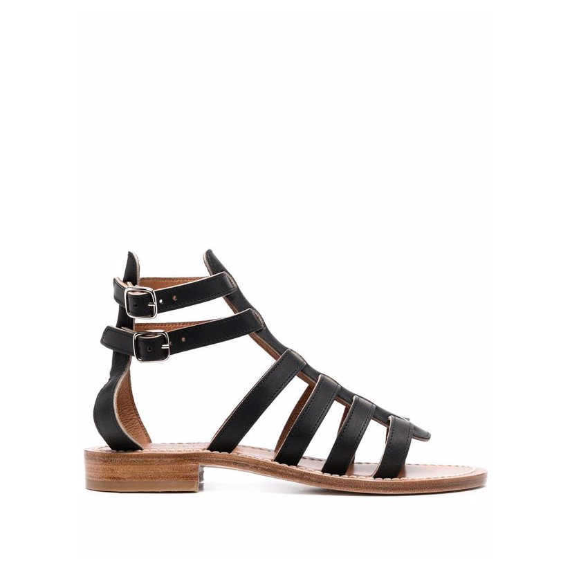 K Jacques  St Tropez 黑色凉鞋女