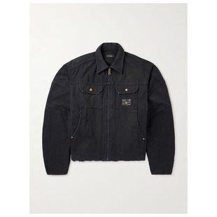 Logo装 Willy 短款 Stockton 饰磨破牛仔布夹克短外套 Chavarria