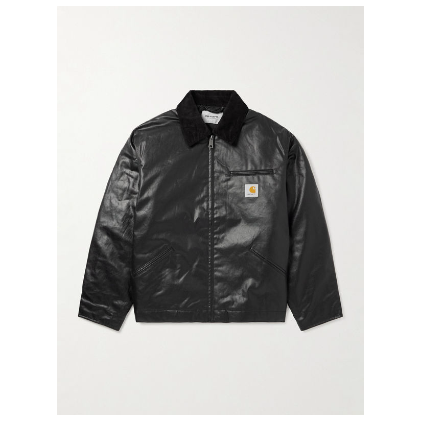 Carhartt Wip OG Dean Logo-Appliqued 灯芯绒饰边涂层帆布夹克