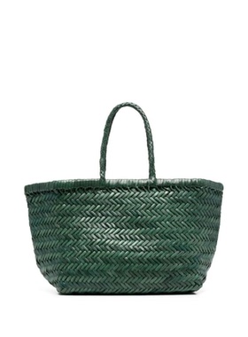 DRAGON DIFFUSION 'Triple Jump' 绿色两层顶部手柄编织设计皮