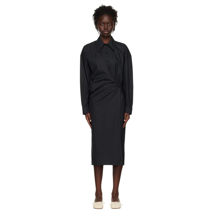 lemaire 黑色 twisted 连衣裙女