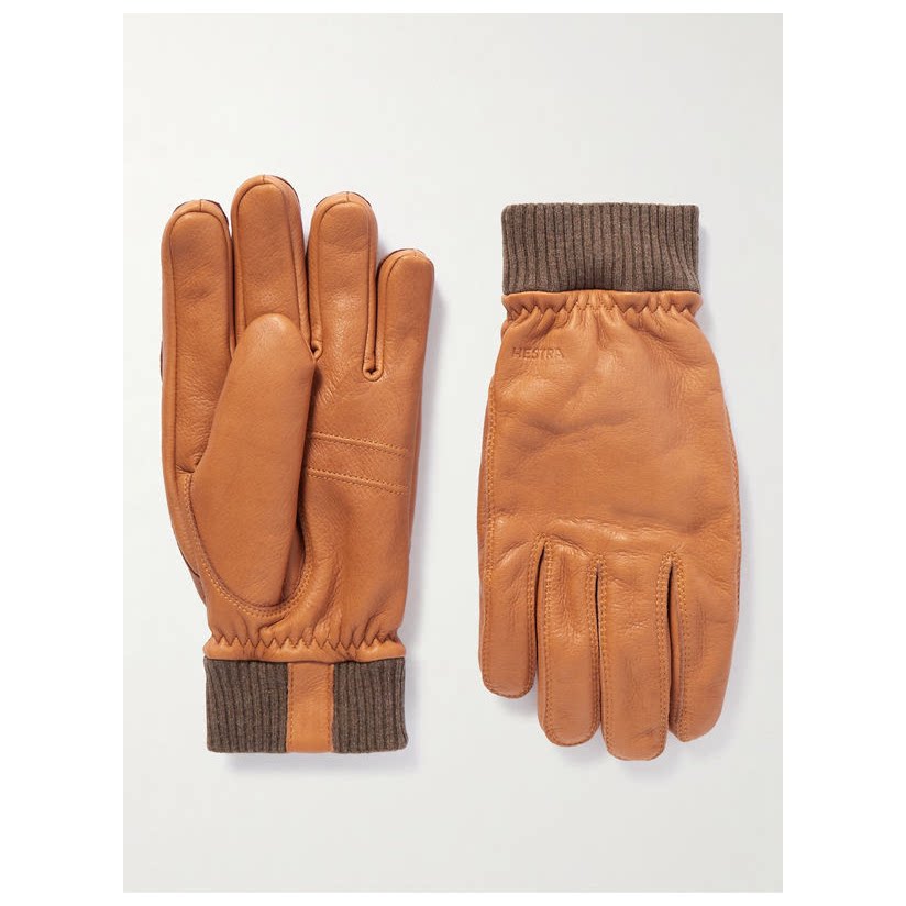 hestra tore 抓绒内衬填充 全粒面皮革手套男