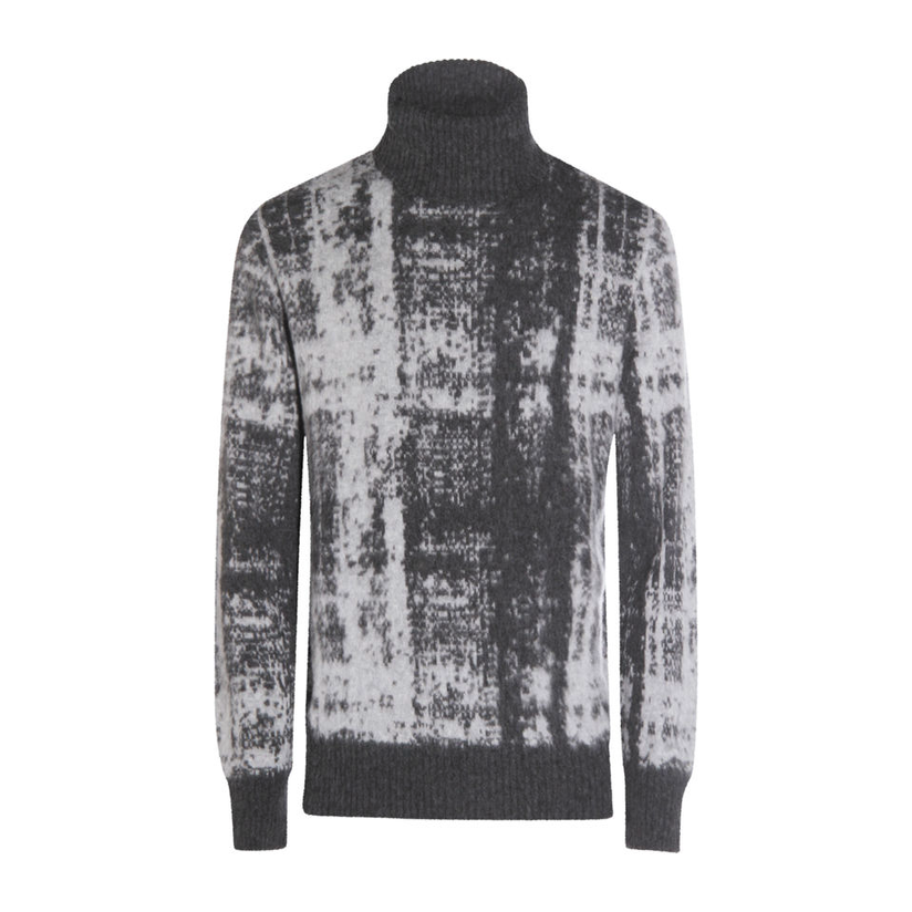 Piacenza Cashmere 黑色 羊毛针织衫男中性毛衣复古针织衫商务