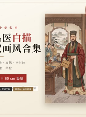 名医白描线稿描摹工笔画临摹装饰