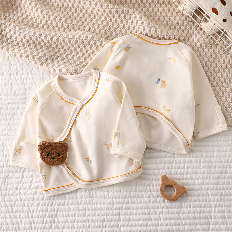 하프백 옷 봄과 가을 순면 잠옷    옷  탑 스님 옷 사계절 0-3개월