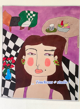 TOUCHVOSS原创设计 绘画ins抽象装饰画 特别的挂毯 地垫