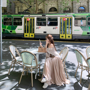 燕麦色加厚棉麻半身裙大裙摆高腰修身 新款 a字气质长裙 冬季 ByYou