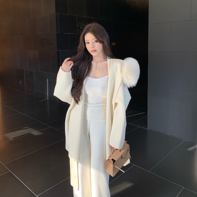 超大毛领百分百澳毛双面尼大衣