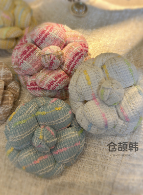 甜美sweet风糖果色山茶花胸针